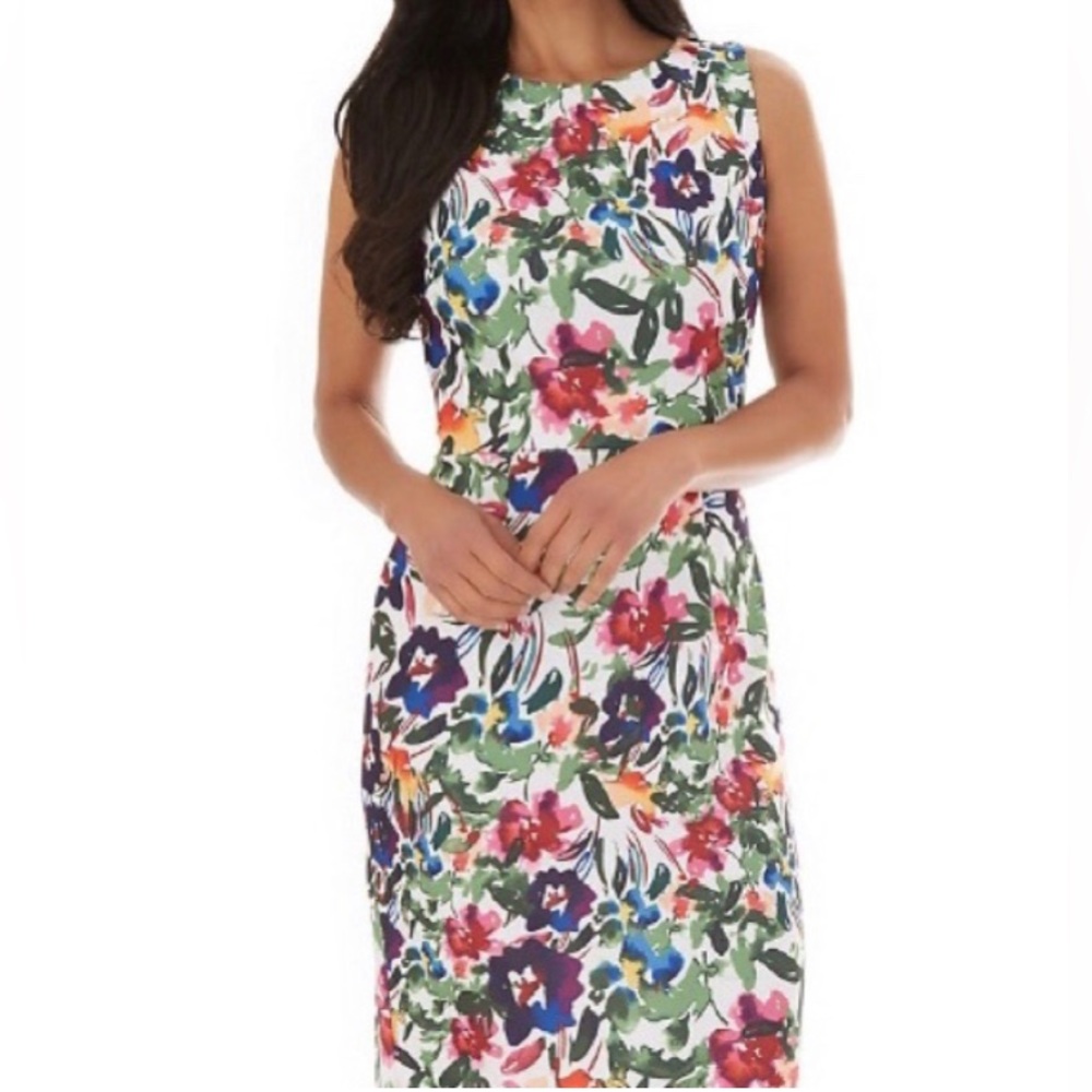 NWT APT. 9 Bright multicolored Sleeveless Sheath  Dress.